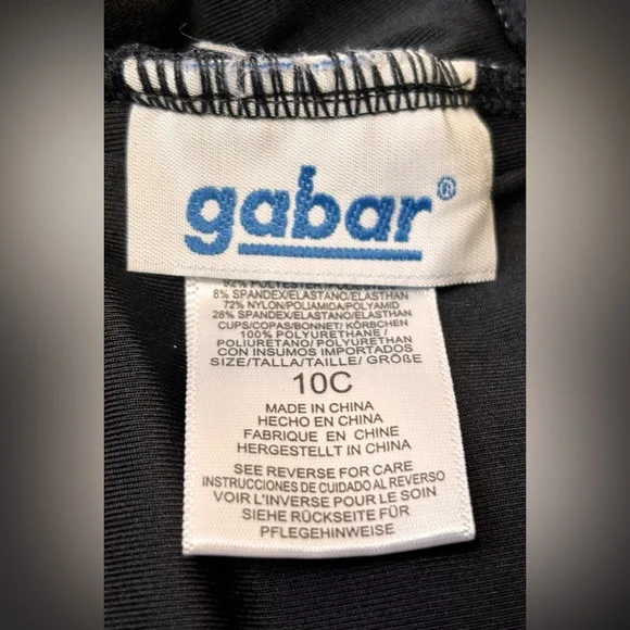 Gabar Women's One Piece Tummy Control Swimsuit Size 10c - Picture 6 of 9